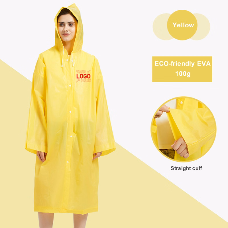 Transparent Reusable EVA Raincoat