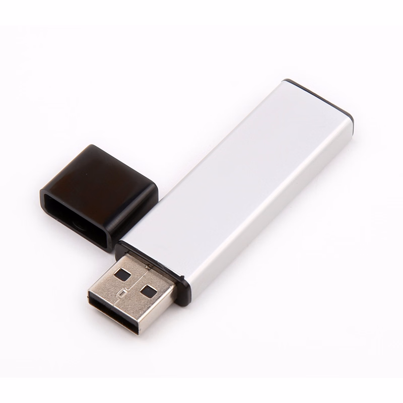 Classic Aluminum USB Flash Drive, 128MB