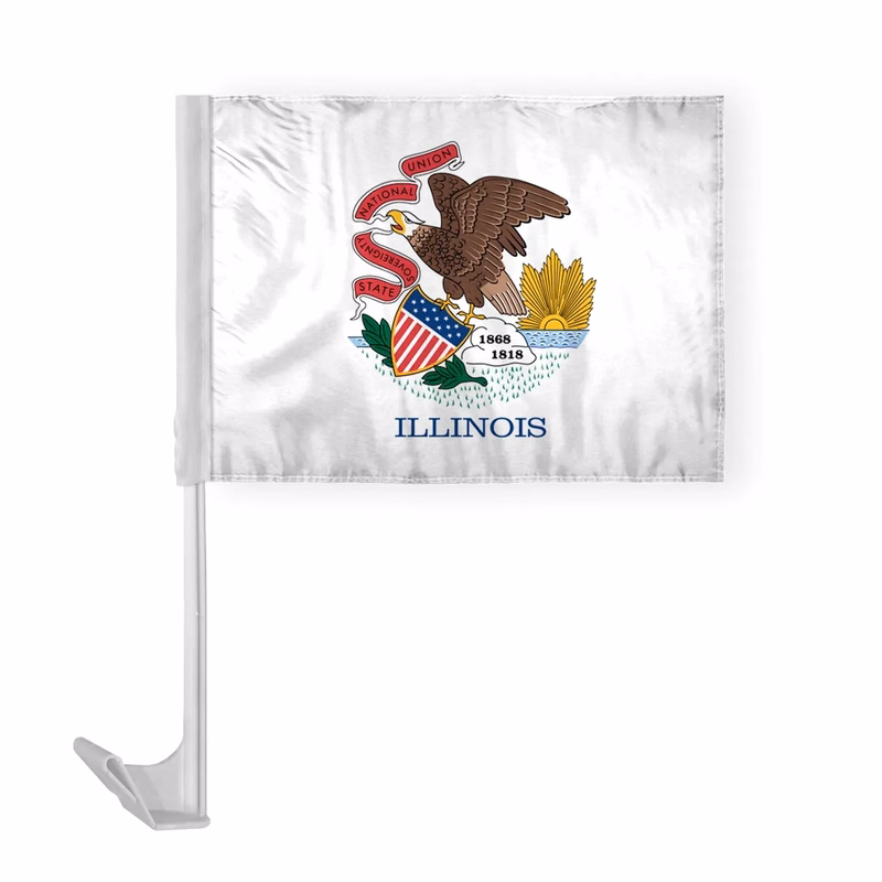 12"x16" & 10.5"x15" Illinois Car Flags