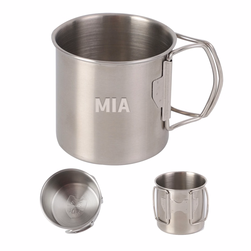 Camping Cup With Folding Handle