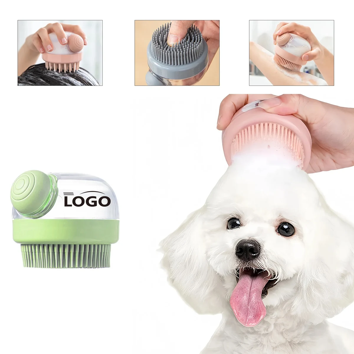 Shampoo Comb For Bath Or Pet Bathing Brush Mas Free Shipping 1