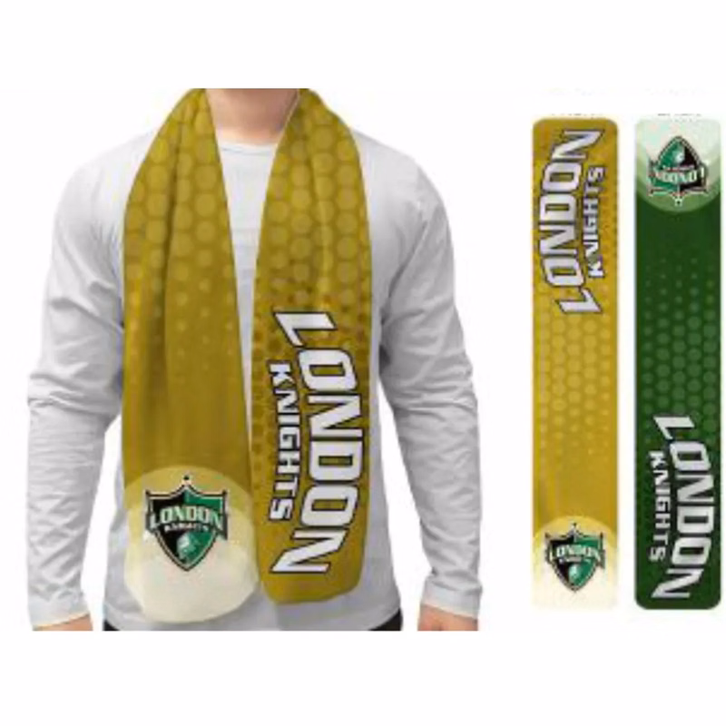 Sublimated Imported 2-Tone Fleece Scarf, 8x60, Font and Back