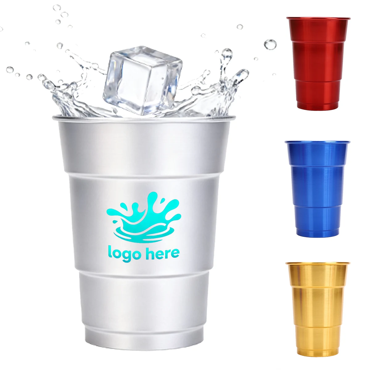 16oz Disposable Aluminum Beer Tumbler 1