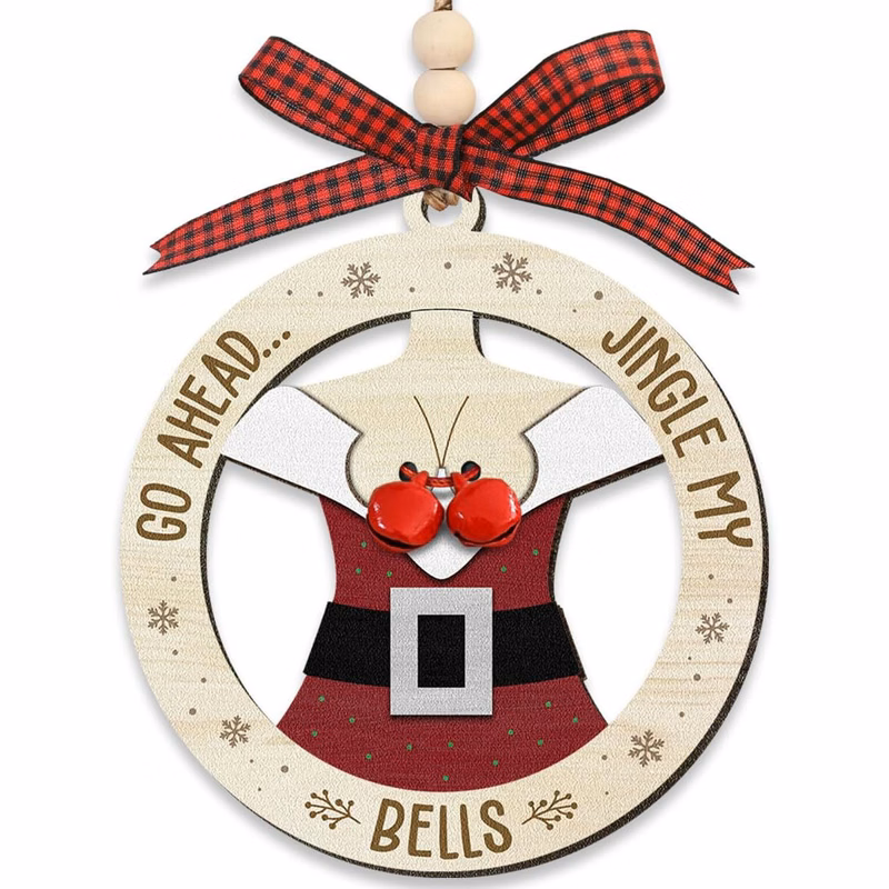 Fun wooden bell pendant