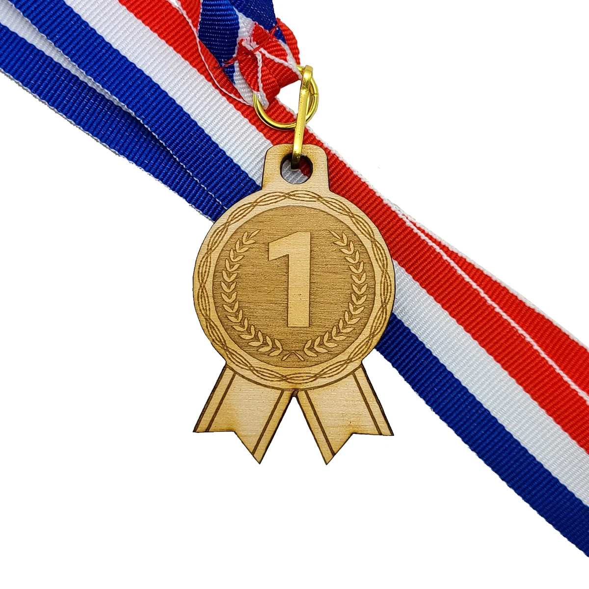 Wood Medals: 2 1/4" W x 2 1/4" H 1
