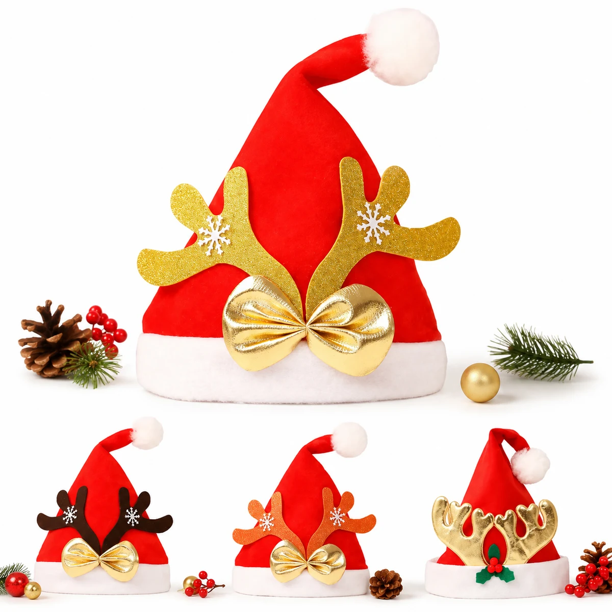 Children'S Reindeer Holiday Hat 1