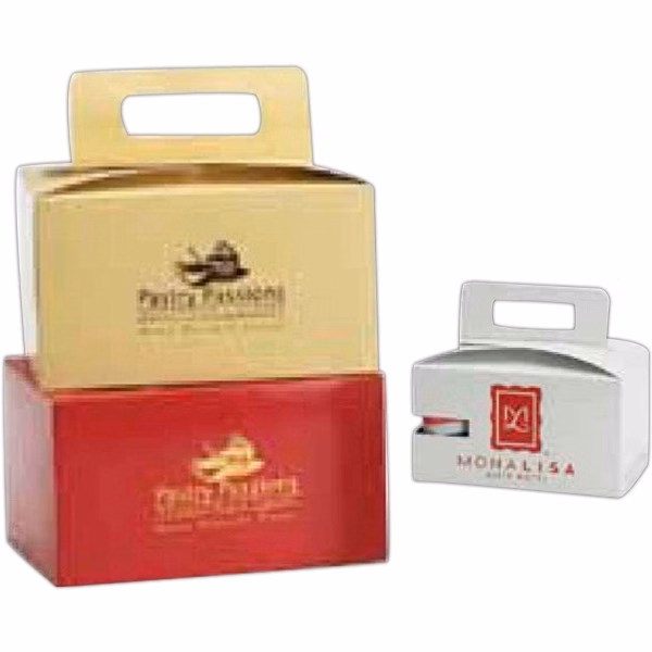 White/Kraft Food Service Gable Box w/ Cup Holder
