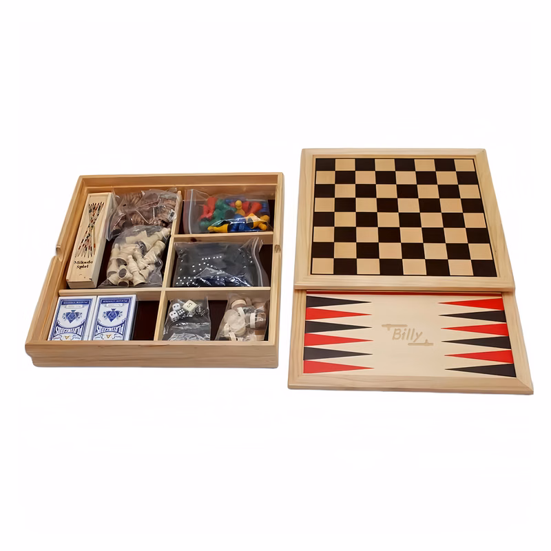 9 In 1 Both Backgammon And Chess Game Set