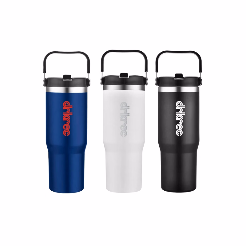 30 Oz. Vacuum Travel Tumbler w/ Flip Straw Lid