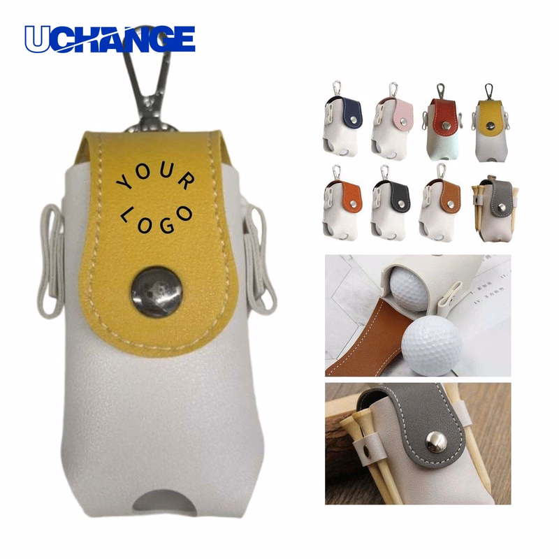 Leather Golf Ball Holder Organizer Water Resistant Design