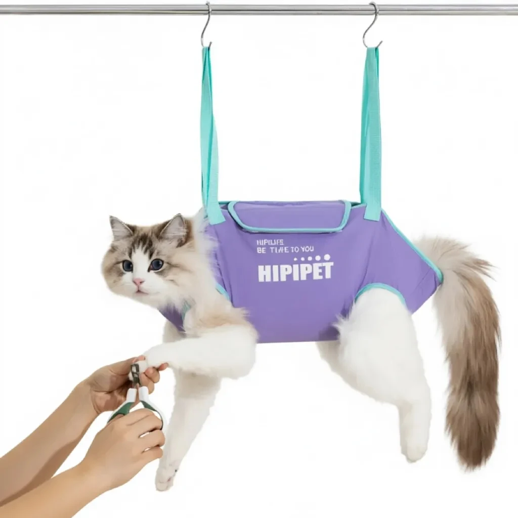 Soft Polyester Cat Dog Bathing Restraint Bag Three-Dimension 1