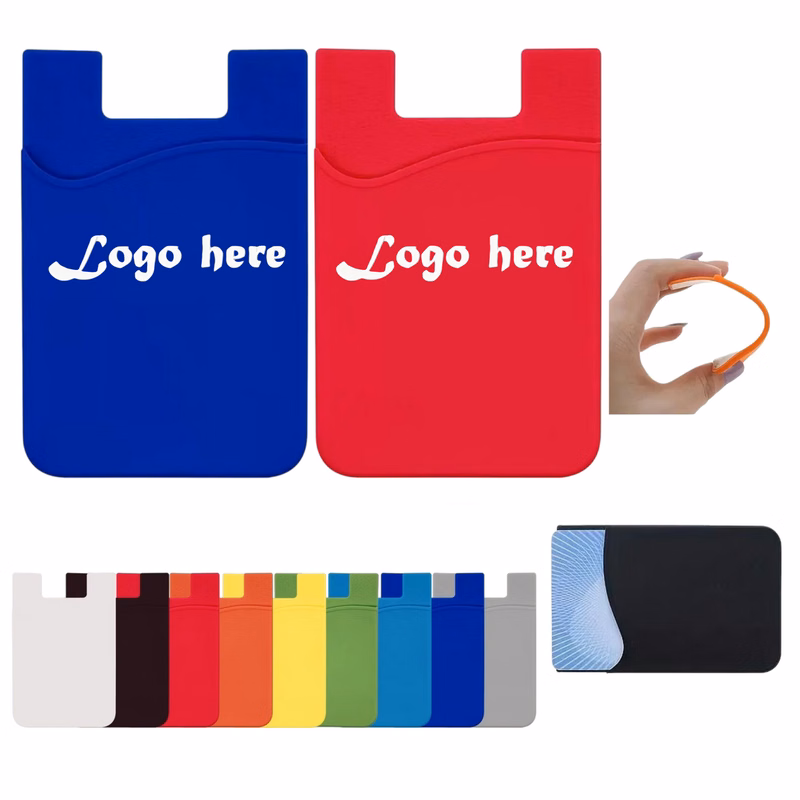 Stick-On Silicone Cell Phone Card Holder