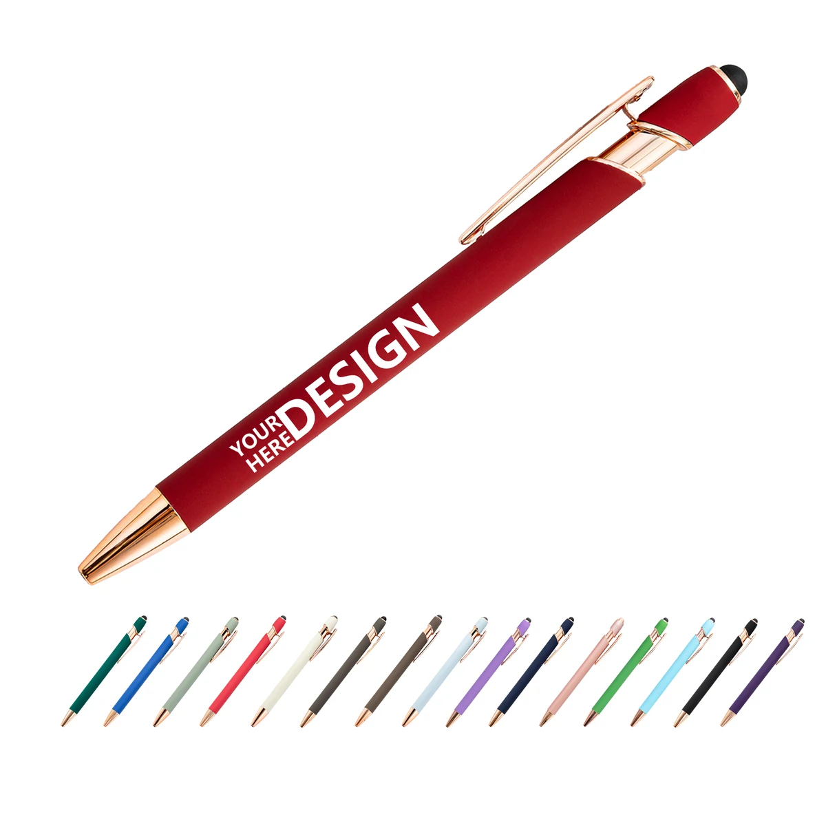 Rose Gold Aluminum Capacitive Touch Ballpoint Pen 1