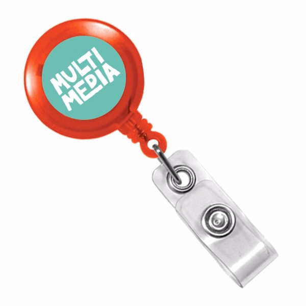 Custom Round Translucent Plastic Badge Reel