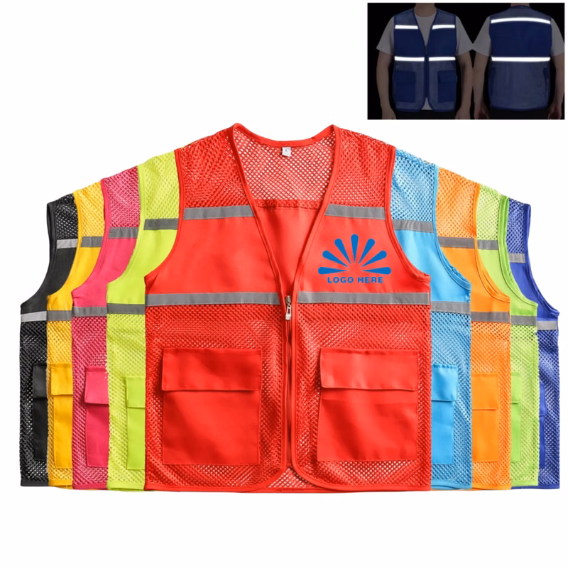 High Visibility Safety Reflective Vest With Pocket