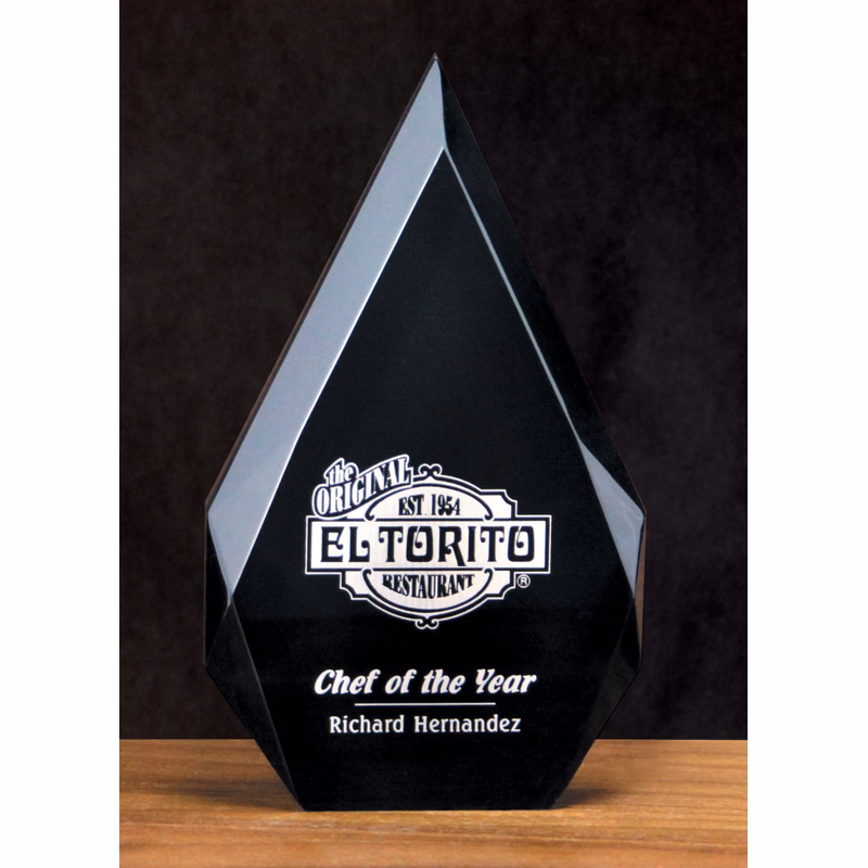 Acrylic Black Diamond Award (4"x7 7/8")