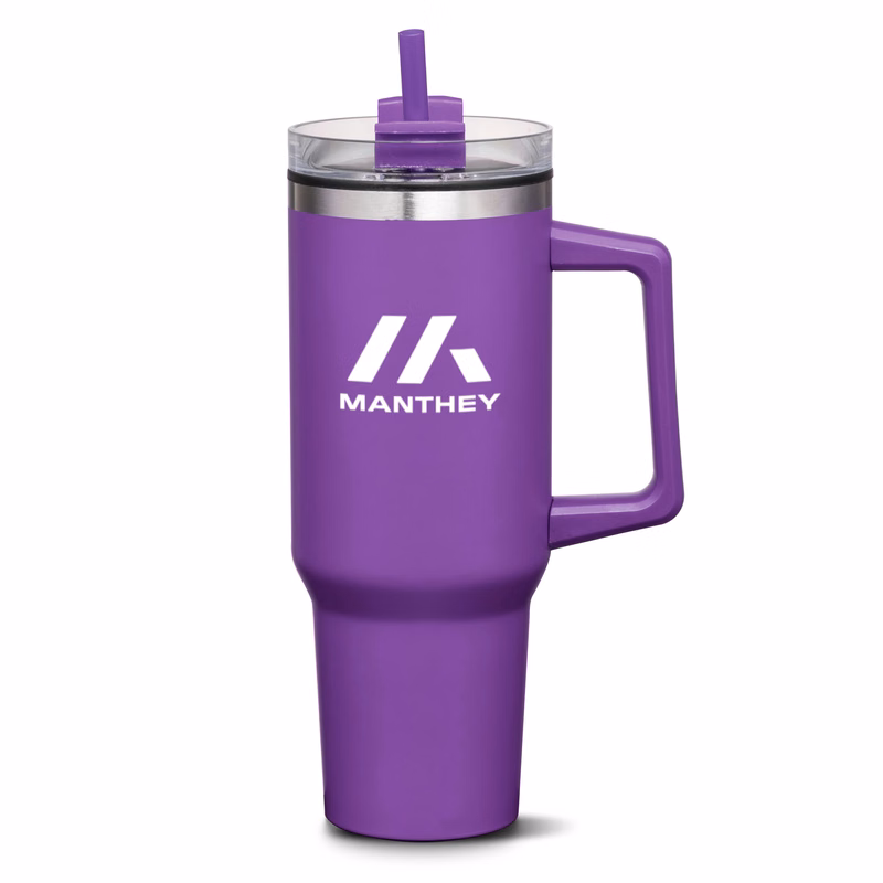 Benidorm Handle Travel Mug w/Straw - 40oz