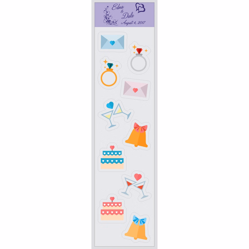 Party Glass Marker Combo Kit up to 10 Custom Shapes. Full Colour imprint on reusable clear static