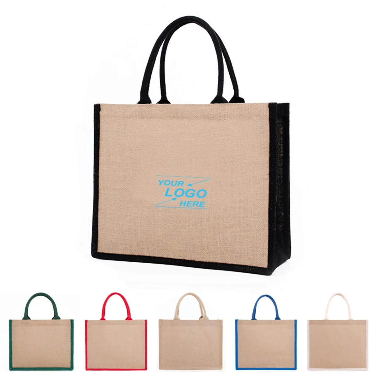 Rustic Burlap Shopping Tote Bag 1