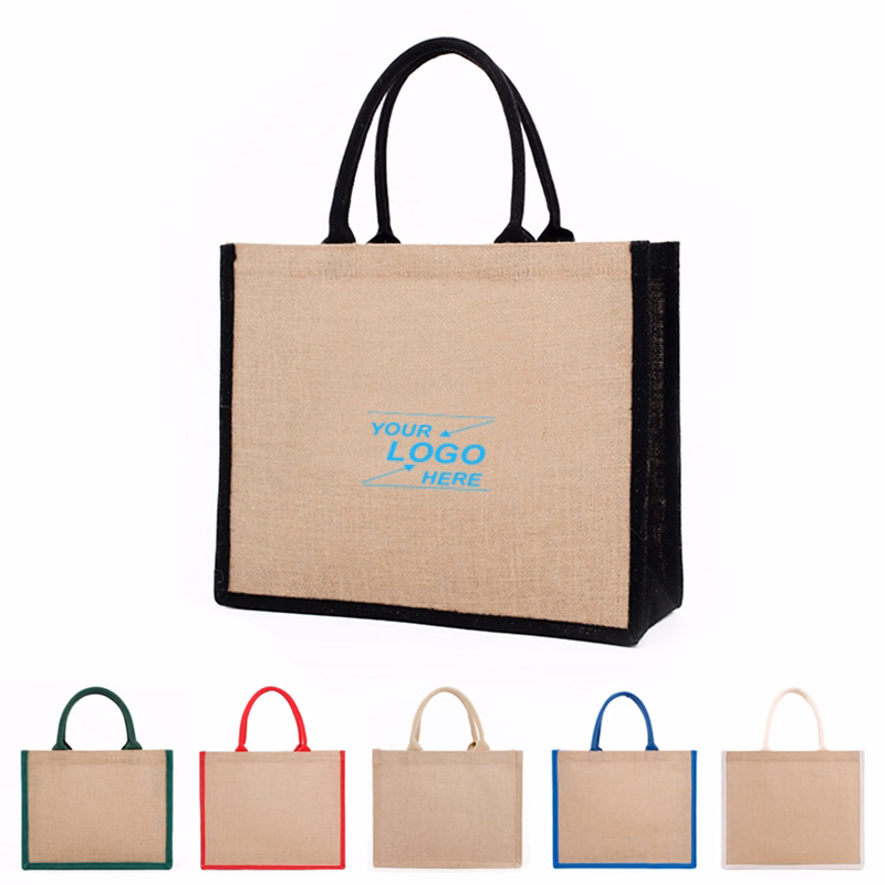 Rustic Burlap Shopping Tote Bag