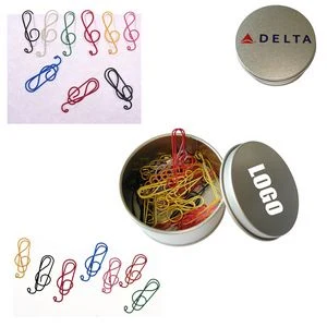 Music Clef Paper Clips In Tin Box 1
