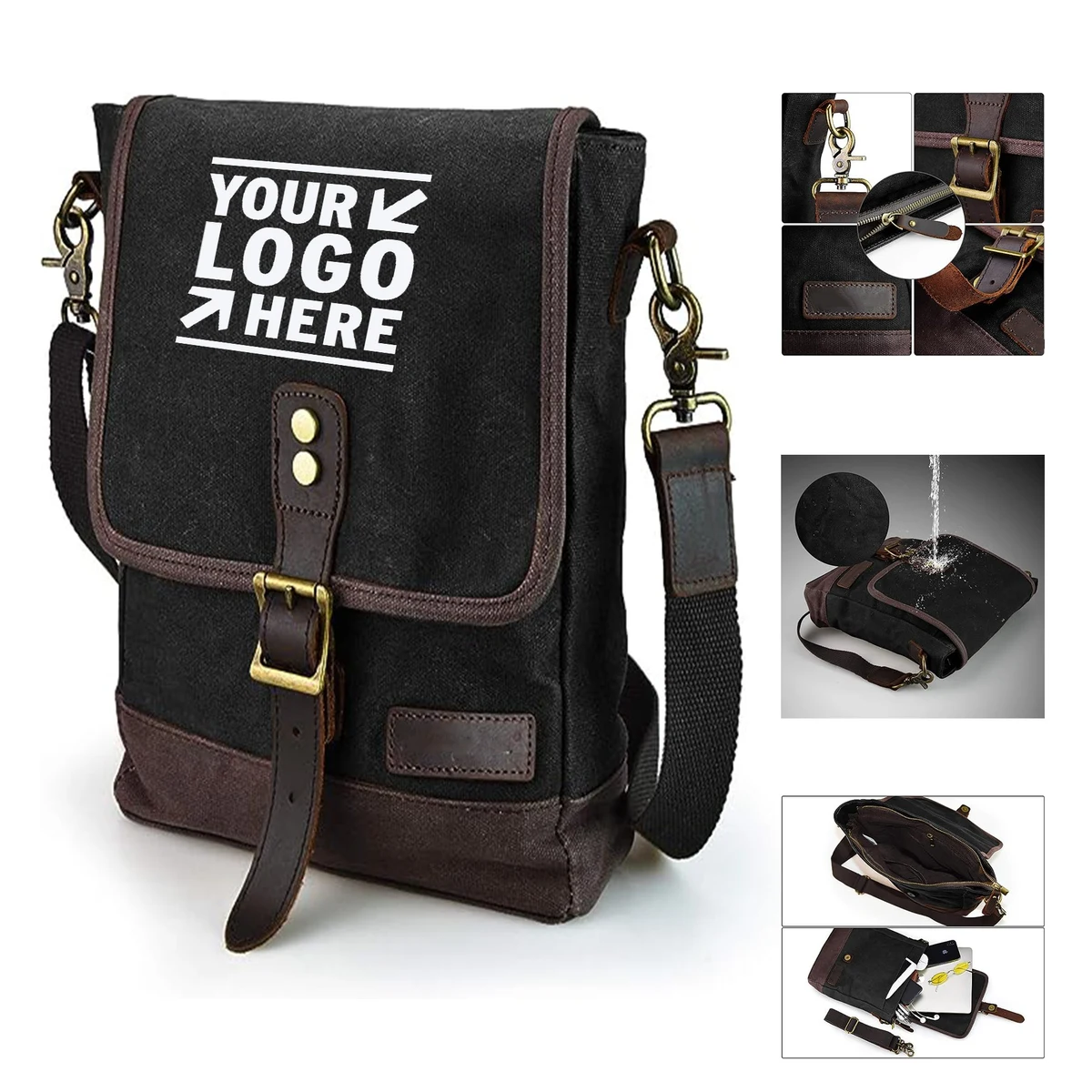 Men Women Canvas Purse Crossbody Shoulder Messenger Bag Casual Sling Pack 1