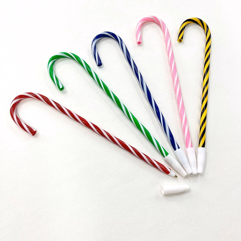 Christmas Santa Claus Candy Cane Crutches Ball Point Pens