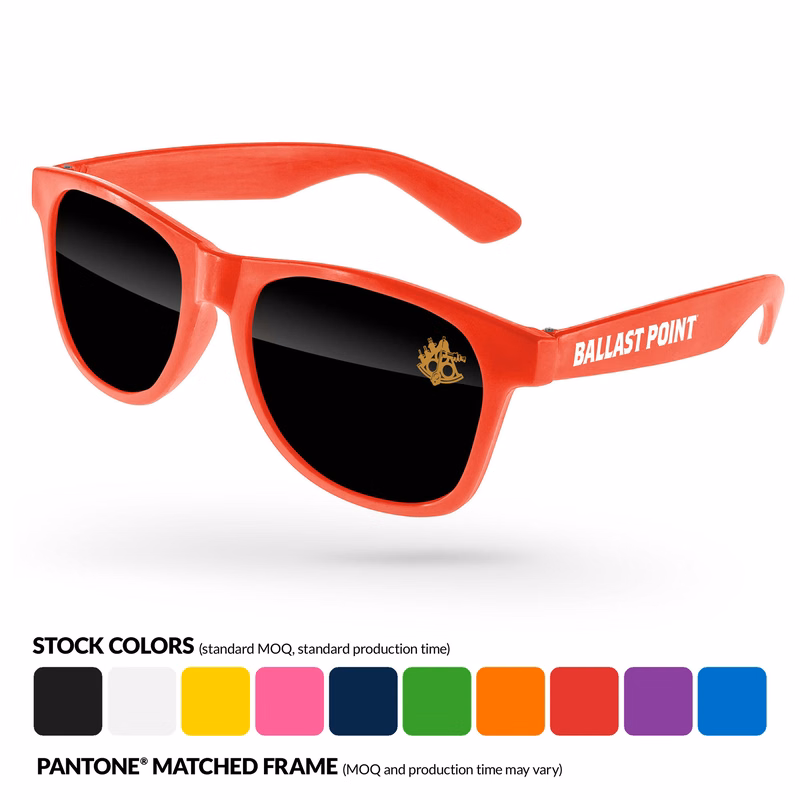 Value Retro Sunglasses with 1 Color Imprint on Lens & Arm