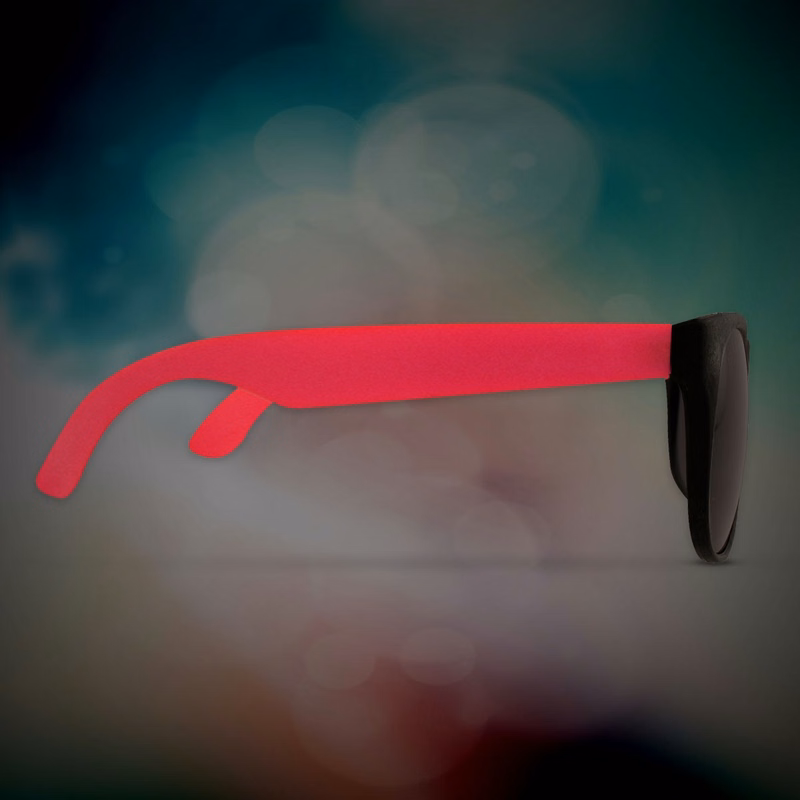 Custom Red Neon Billboard Sunglasses, printed lenses glasses