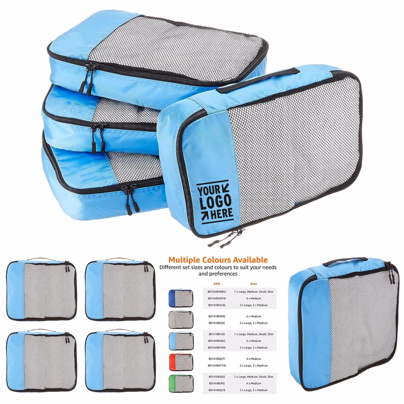 4 Piece Travel Lightweight Packing Organizer Cubes Set 