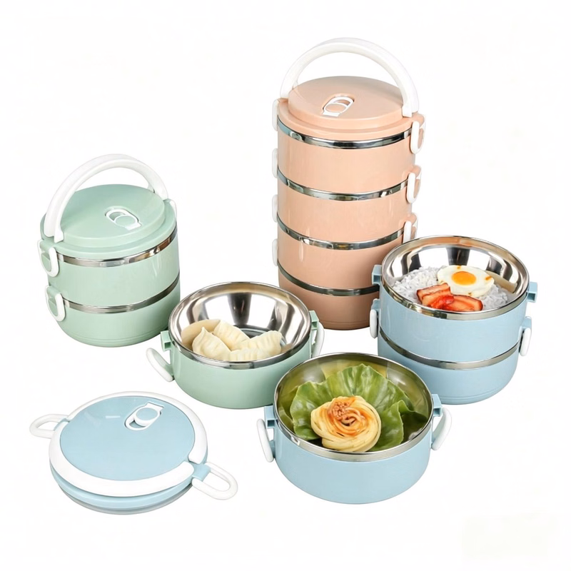 Stainless Steel Round Thermal Lunch Carrier