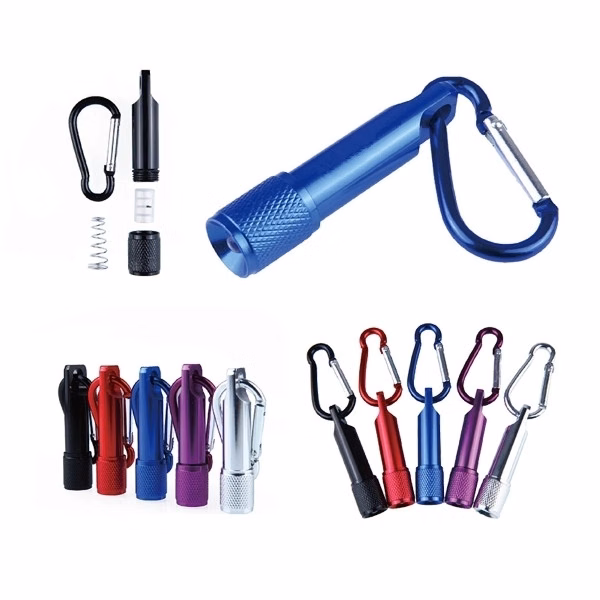 Mini Flashlight Carabiner Keychain Tool