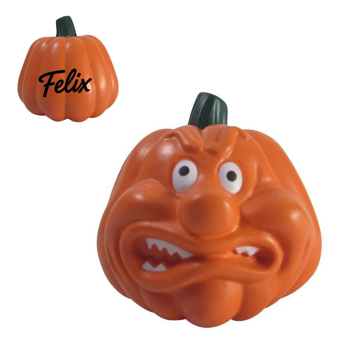 High Rebound PU Foam Angry Pumpkin Stress Reliever 1