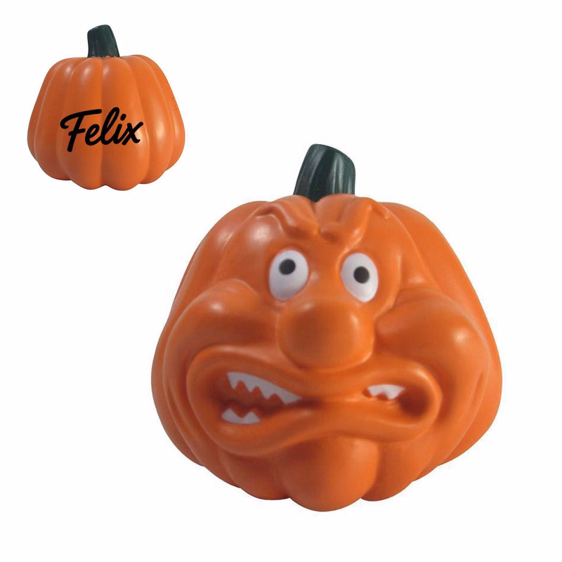 High Rebound PU Foam Angry Pumpkin Stress Reliever