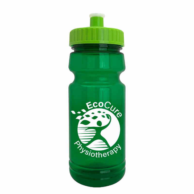 Recycled Push Pull Lid Sports Water Bottle, 24oz.