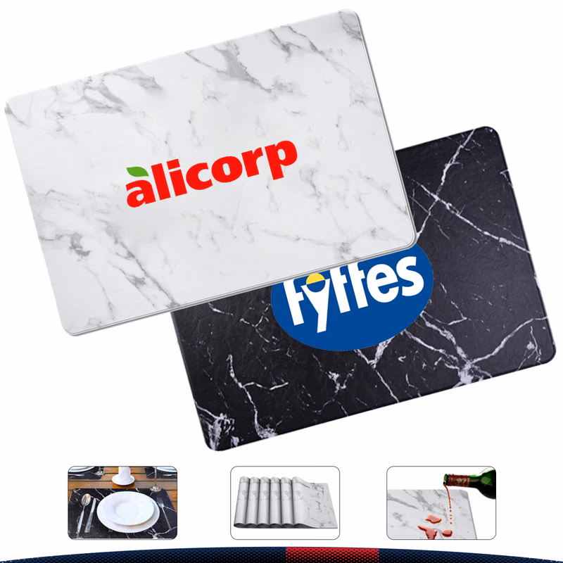 Marbling PU Leather Table Mat