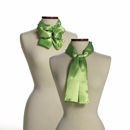 Lime Green Polyester Satin Scarf - 8"x45"
