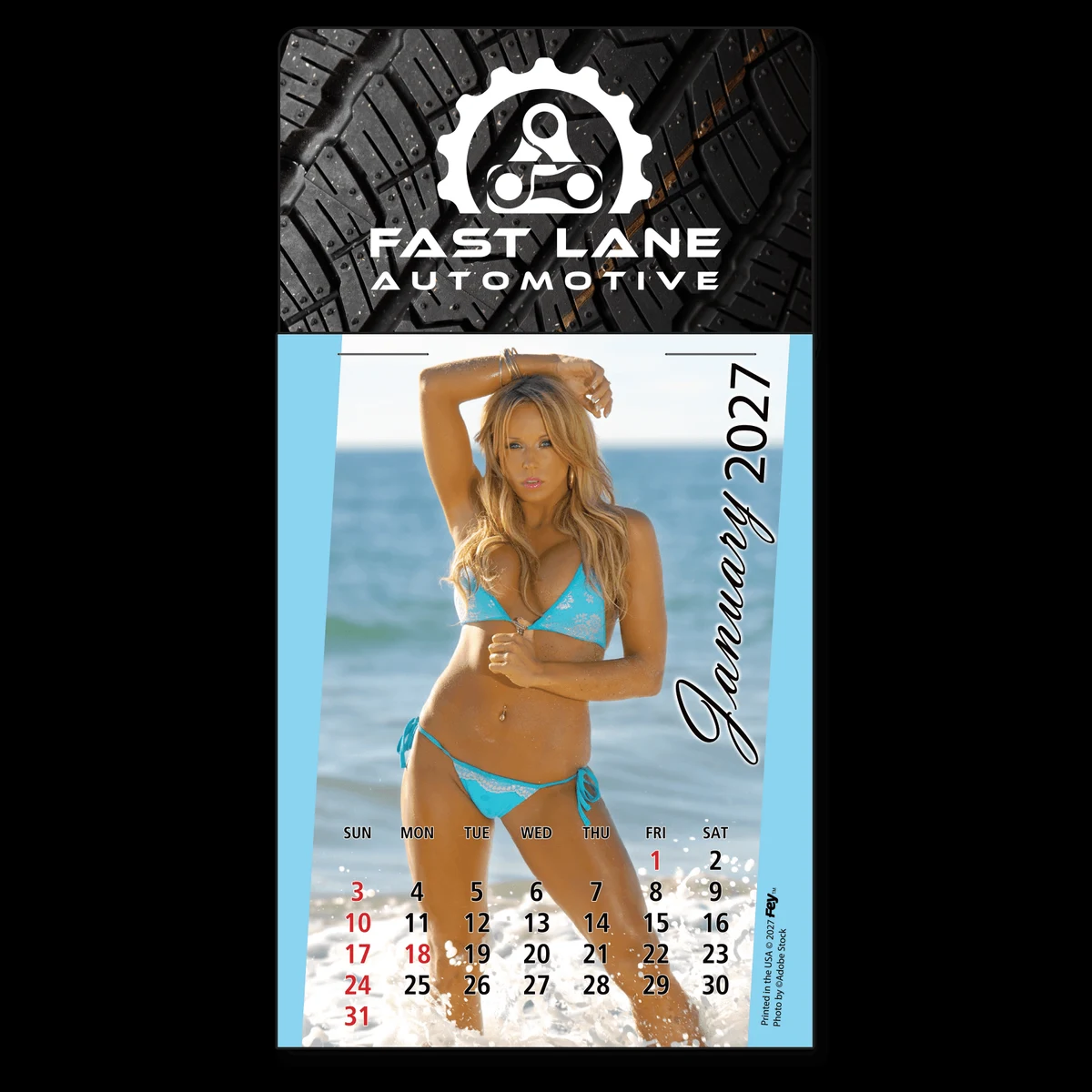 Adhesive Peel-N-Stick® Calendar - Swimsuit Pad 1