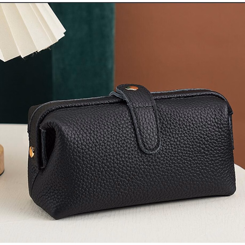 Leather Makeup Bag for Travel and Everyday Organization