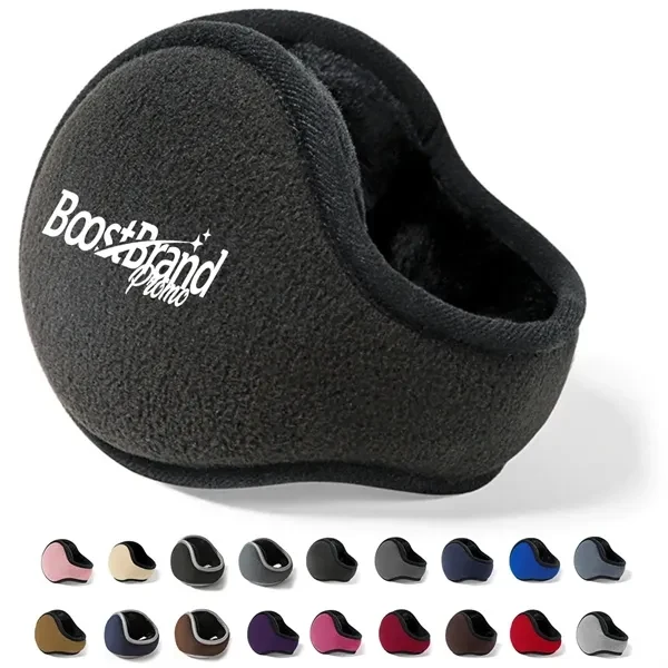 Custom Fleece Earmuffs with Faux Fur Lining — Warm Winter Team Accessory 1