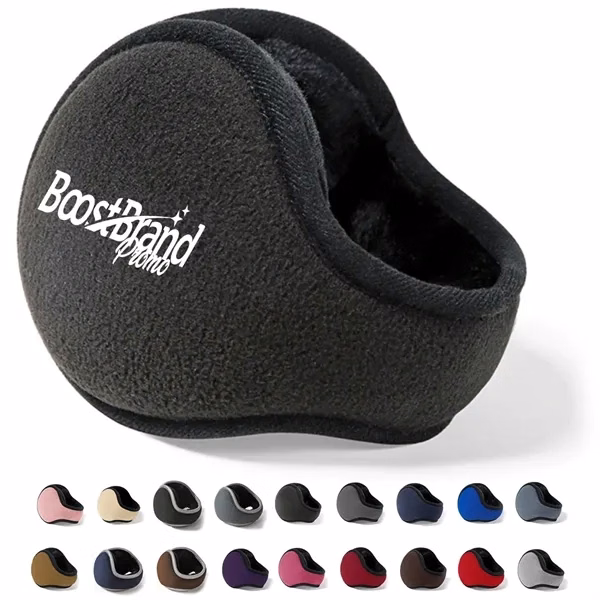 Custom Fleece Earmuffs with Faux Fur Lining — Warm Winter Team Accessory