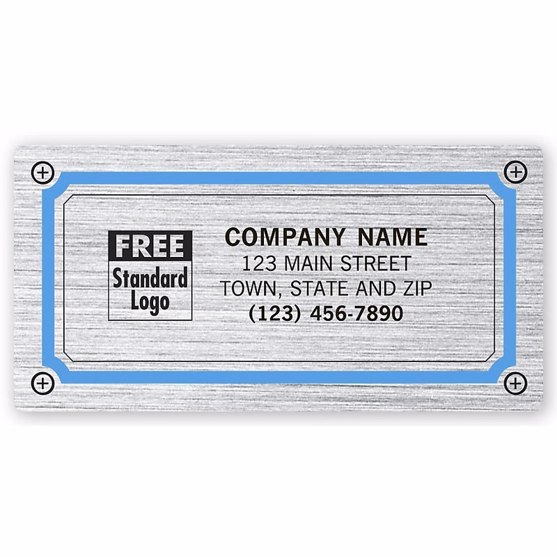 Advertising Labels, Brushed Chrome Poly Film