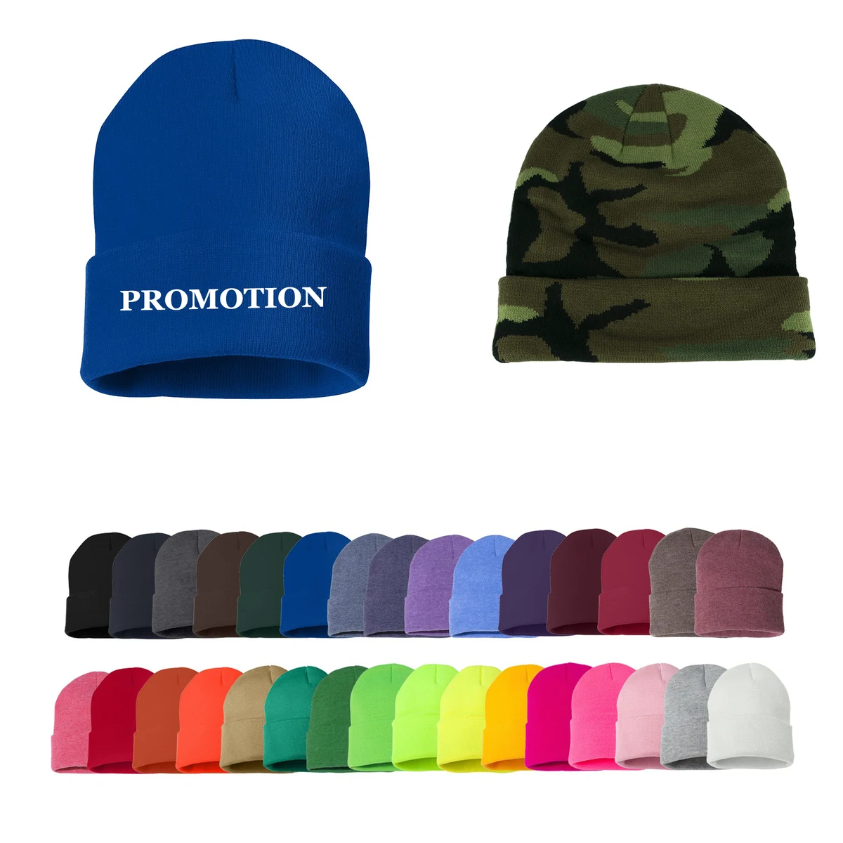 MOQ 50Pcs 100% Acrylic fibers Premium Knit Beanie w/Cuff 1