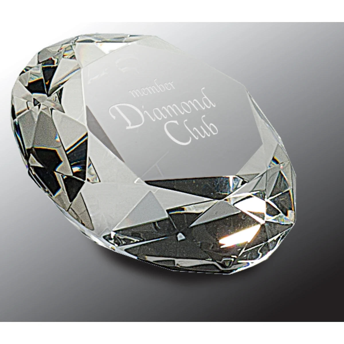 2 1/2" Clear Crystal Diamond Award (4" Diameter) 1