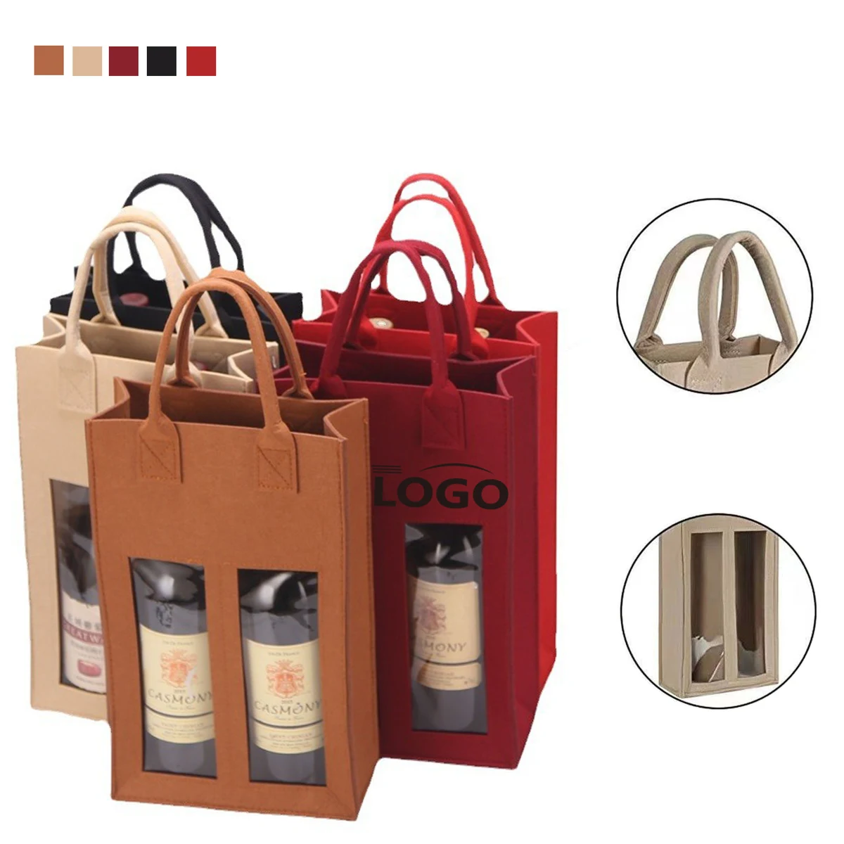 Customizable Logo Wine Protection Bag With Multiple Color 1