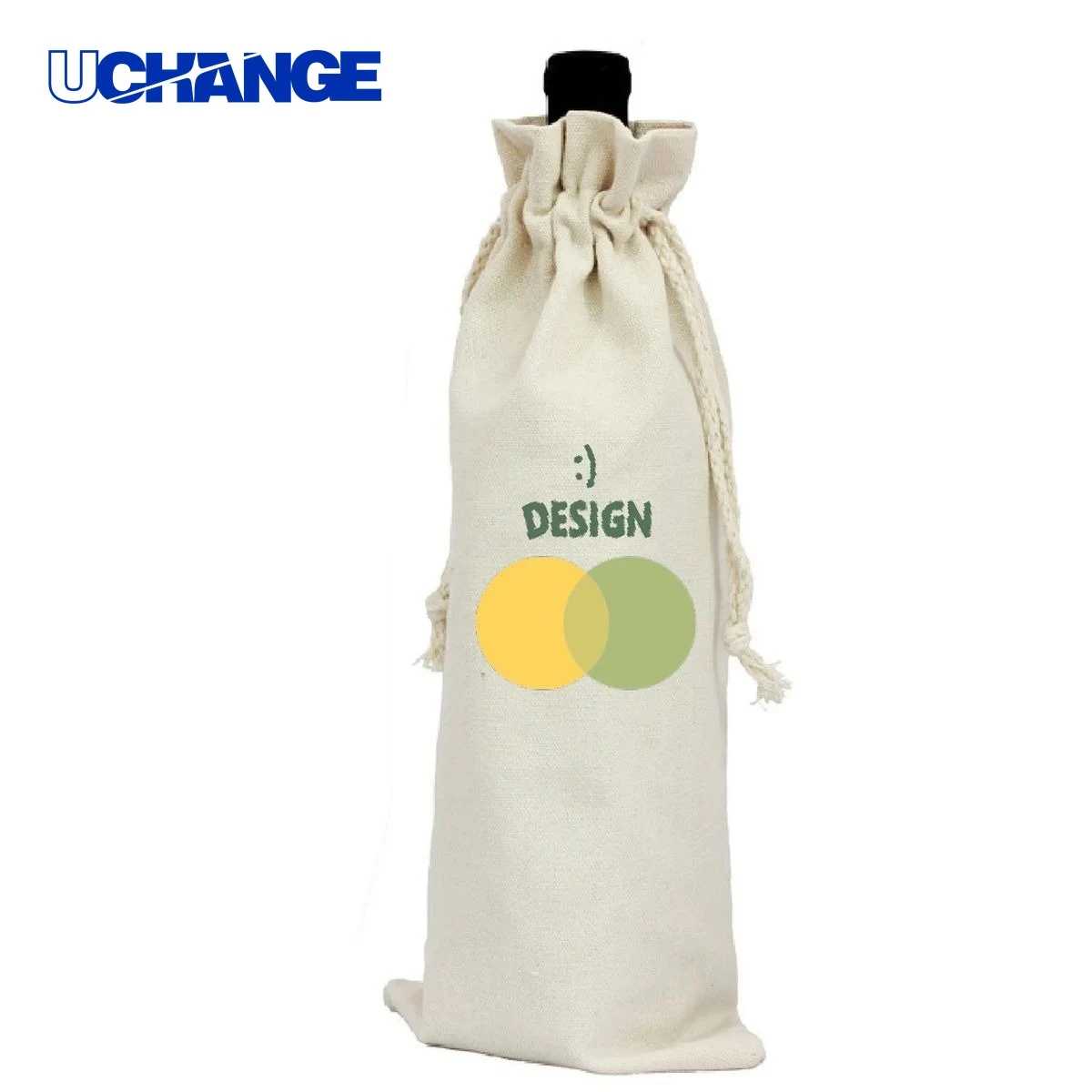 Canvas Wine Bottle Drawstring Bag Container 1