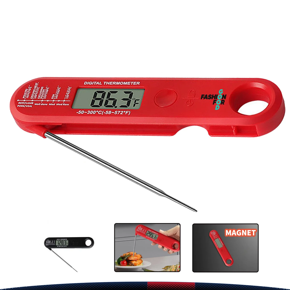 Phelps Foldable Digital Food Thermometer 1