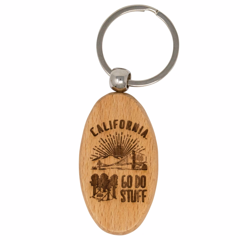 Wood Keychains - Oval
