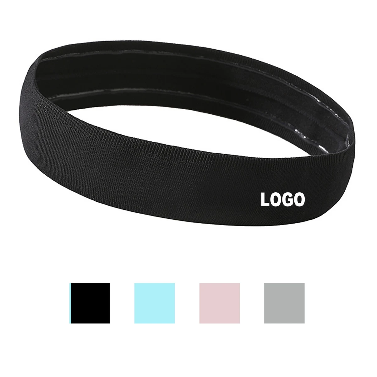 Custom Logo Stretchy Sweat Headband Outdoor 1