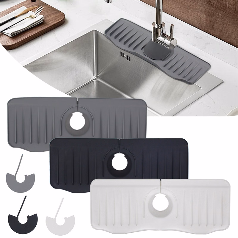 Kitchen Sink Splash Guard and Mat